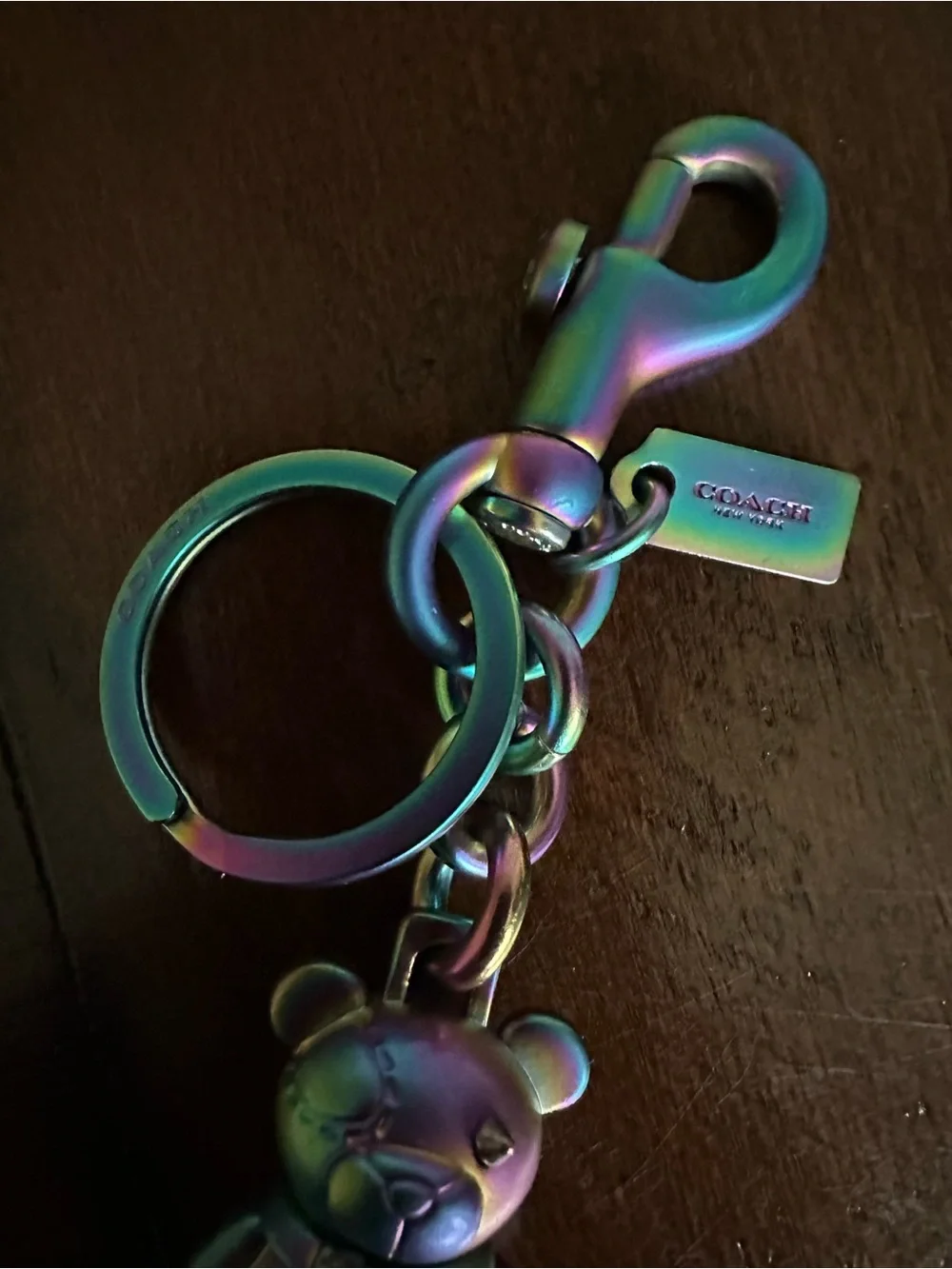 Coach Oil Slick 3D Bear Bag Charm